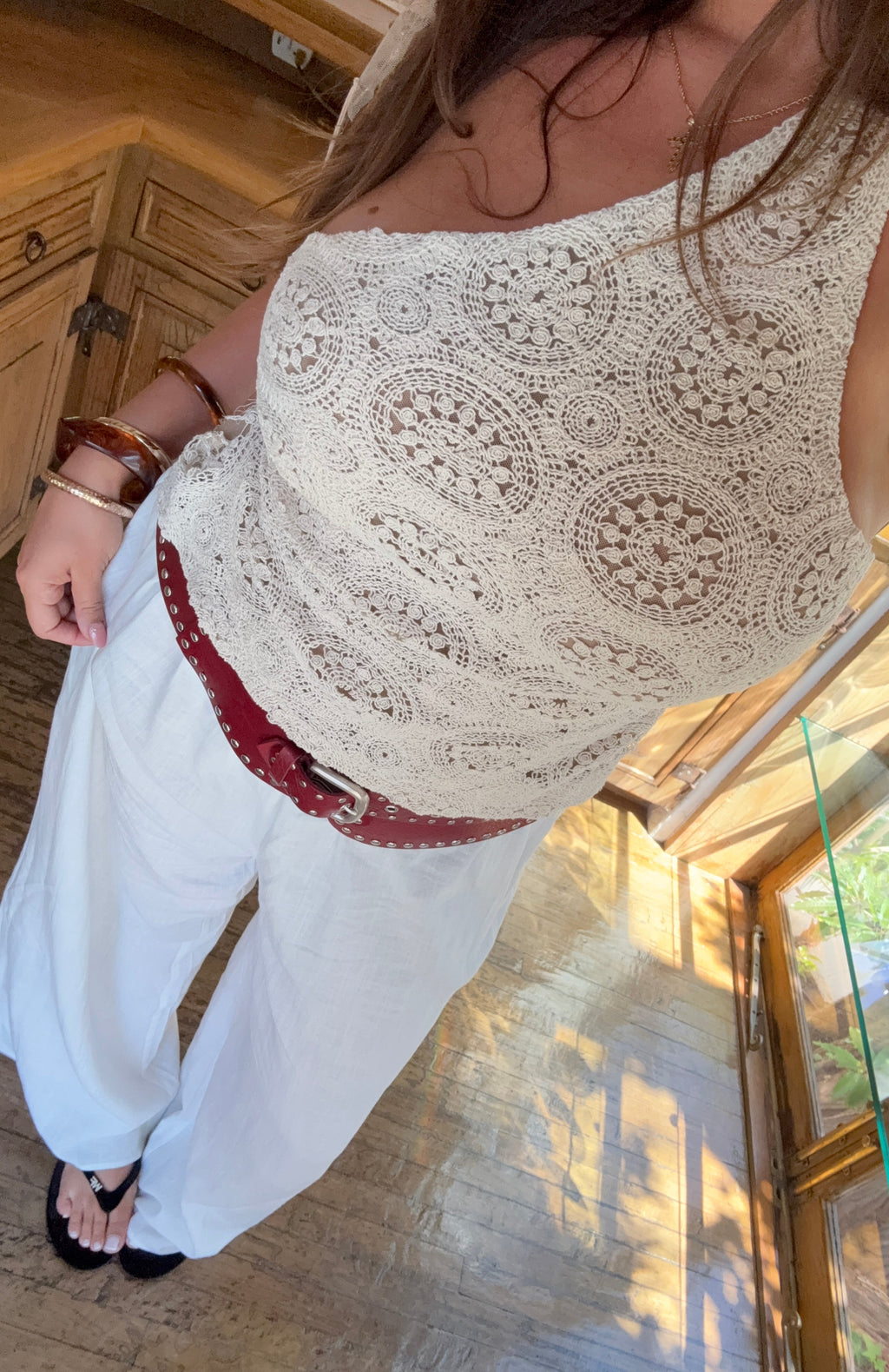 Tranquility Crochet Top Off White