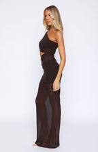 Wanderlust Queen Maxi Dress Chocolate