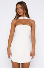 Good Graces Halter Mini Dress White
