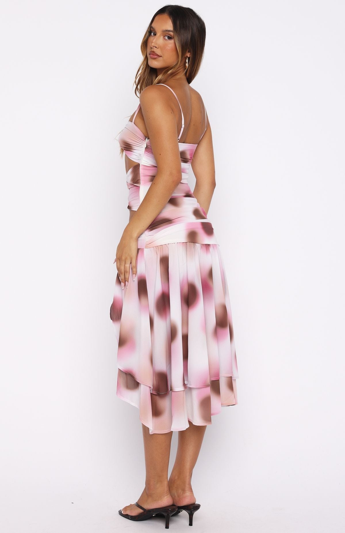 Dancing In Greece Midi Dress Neopolitana Sundae