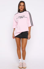 Deep Waters Oversized Tee Baby Pink