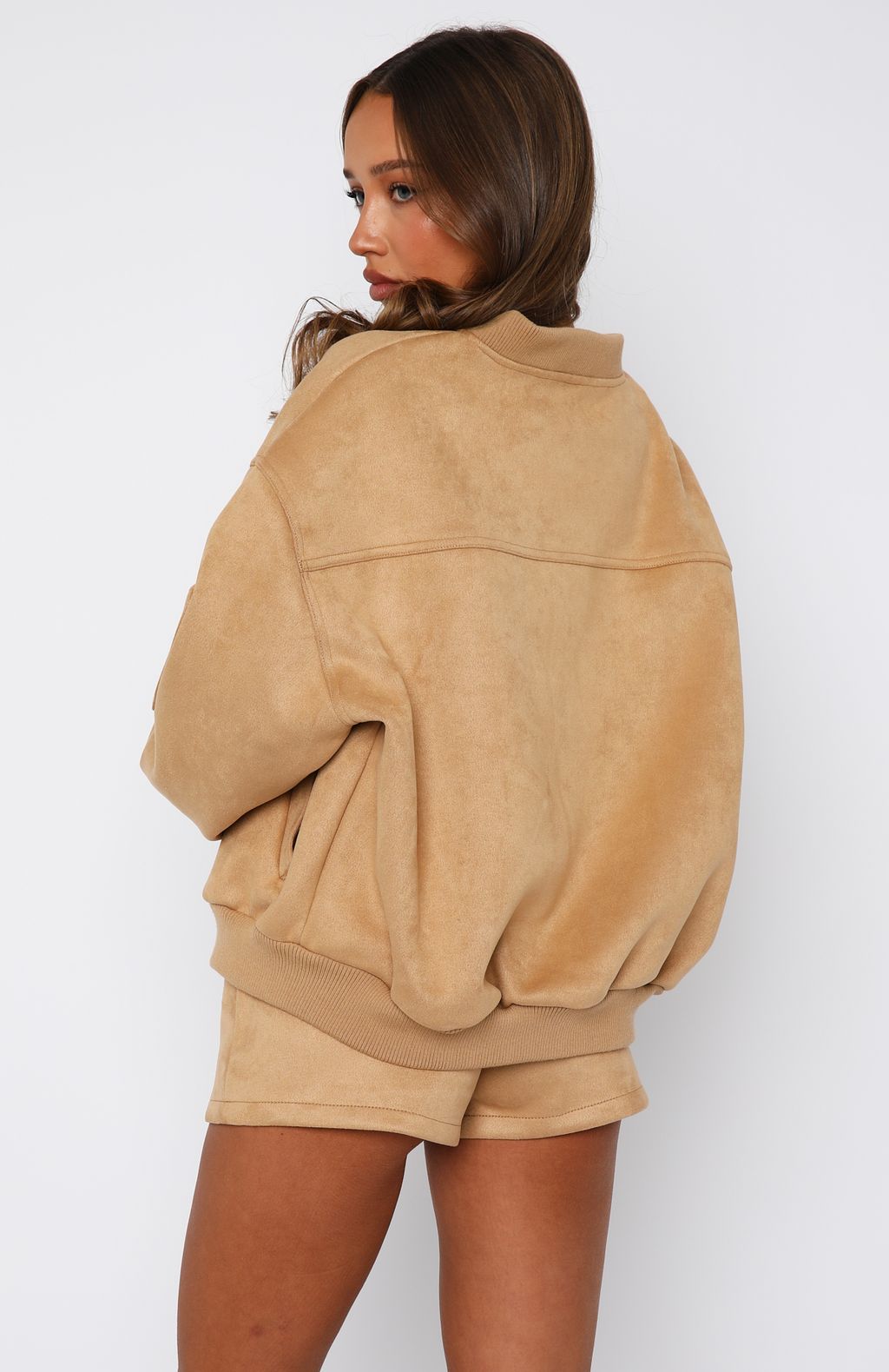 Confidence Level Suede Jacket Honey