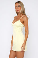 Feeling Tipsy Mini Dress Lemon