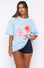 Treasured Memories Oversized Tee Baby Blue