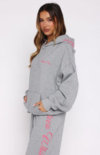 Lucky Thirteen Shaya Oversized Hoodie Dark Grey Marle