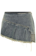 Sweet And Sour Denim Mini Skirt Sand Wash