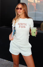 11th Street She's So Lucky Relaxed Baby Tee Iced Matcha