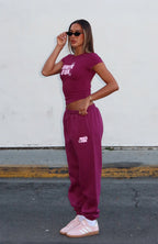 11th Street Sweet Kisses Sweatpants Very Berry