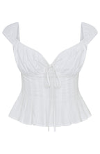Cut You Off Poplin Top White