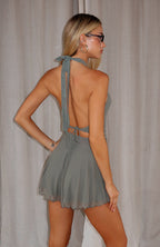 Golden Nights Mini Dress Olive