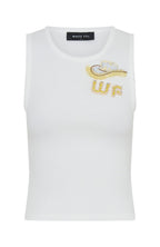 Honey Please Rib Tank White/Yellow