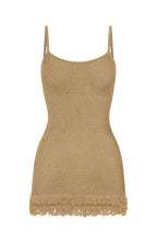 Keeping Me Awake Knit Mini Dress Gold
