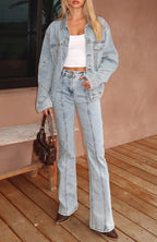 Zoe High Rise Bootleg Jeans Light Blue Acid