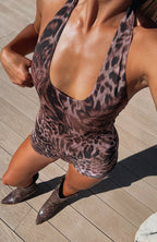 Wishful Thinking Halter Playsuit The Wild Print