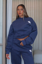 With Love Always Oversized Hoodie Navy