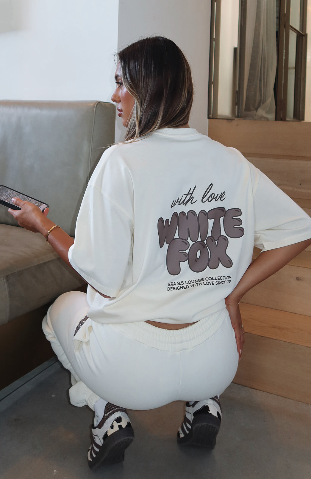With Love Always Oversized Tee Cream