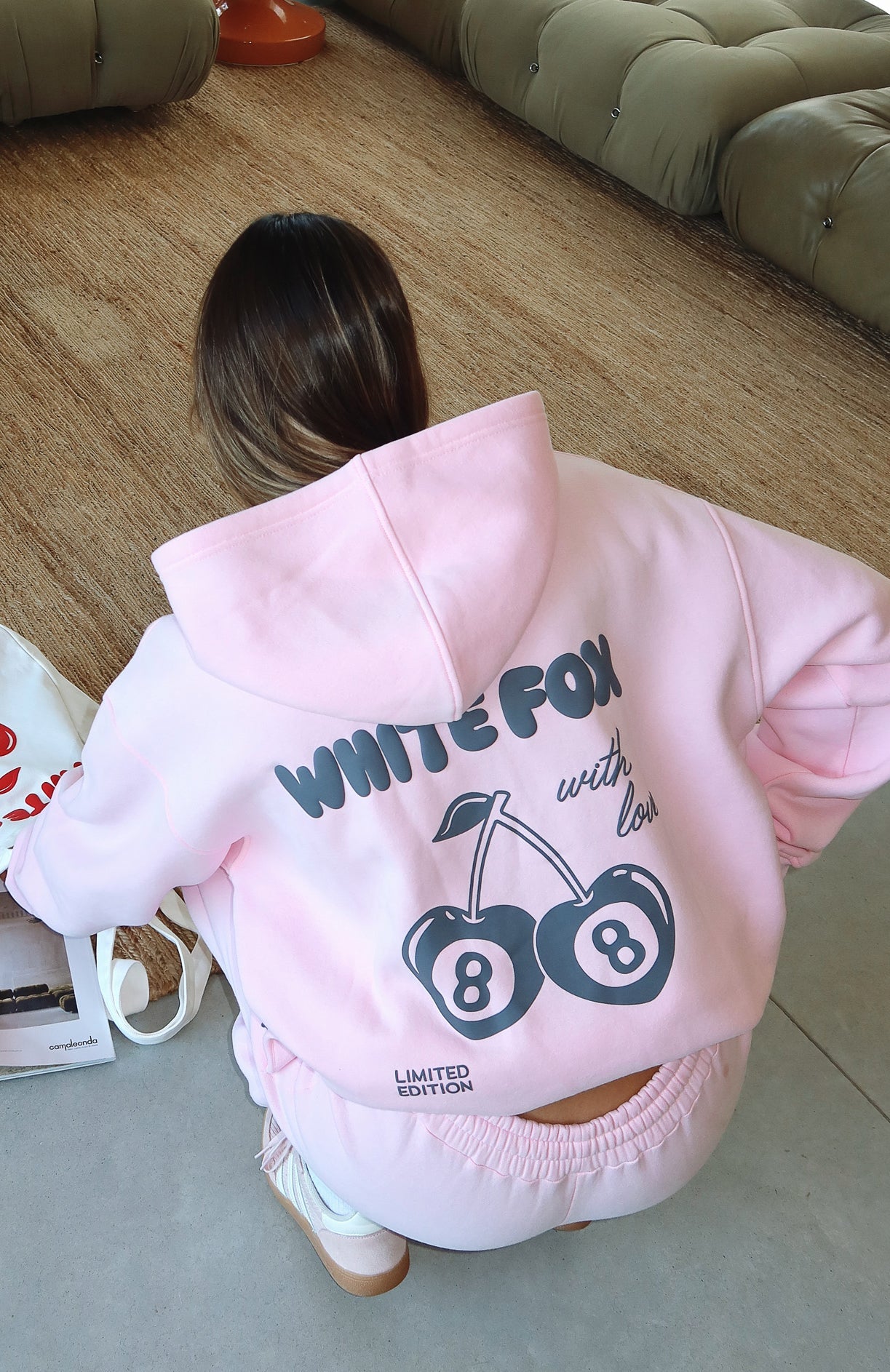 With Love In The Moment Oversized Hoodie Pink