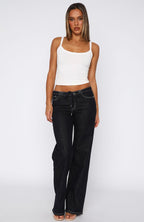 Skylar Low Rise Straight Leg Jeans Dark Indigo