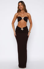 Lil Mermaid Maxi Skirt Chocolate