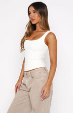 Chill Vibes Tank Top White