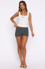 Flirt Alert Rib Tank White