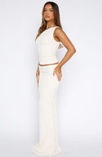 Top To Bottom Maxi Skirt Off White