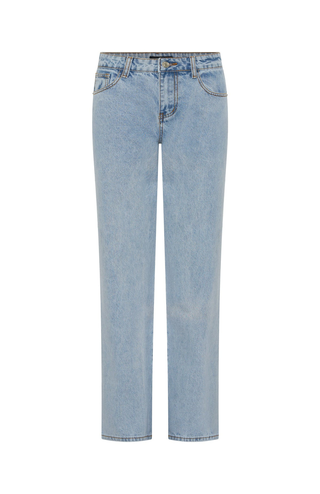 Zara Mid Rise Straight Leg Jeans Light Blue