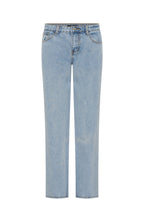 Zara Mid Rise Straight Leg Jeans Light Blue