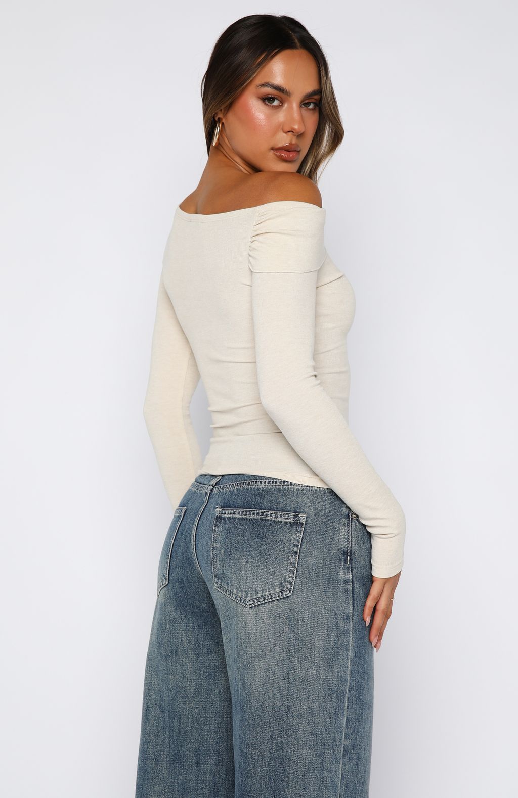 Swapping Digits Long Sleeve Top Oat