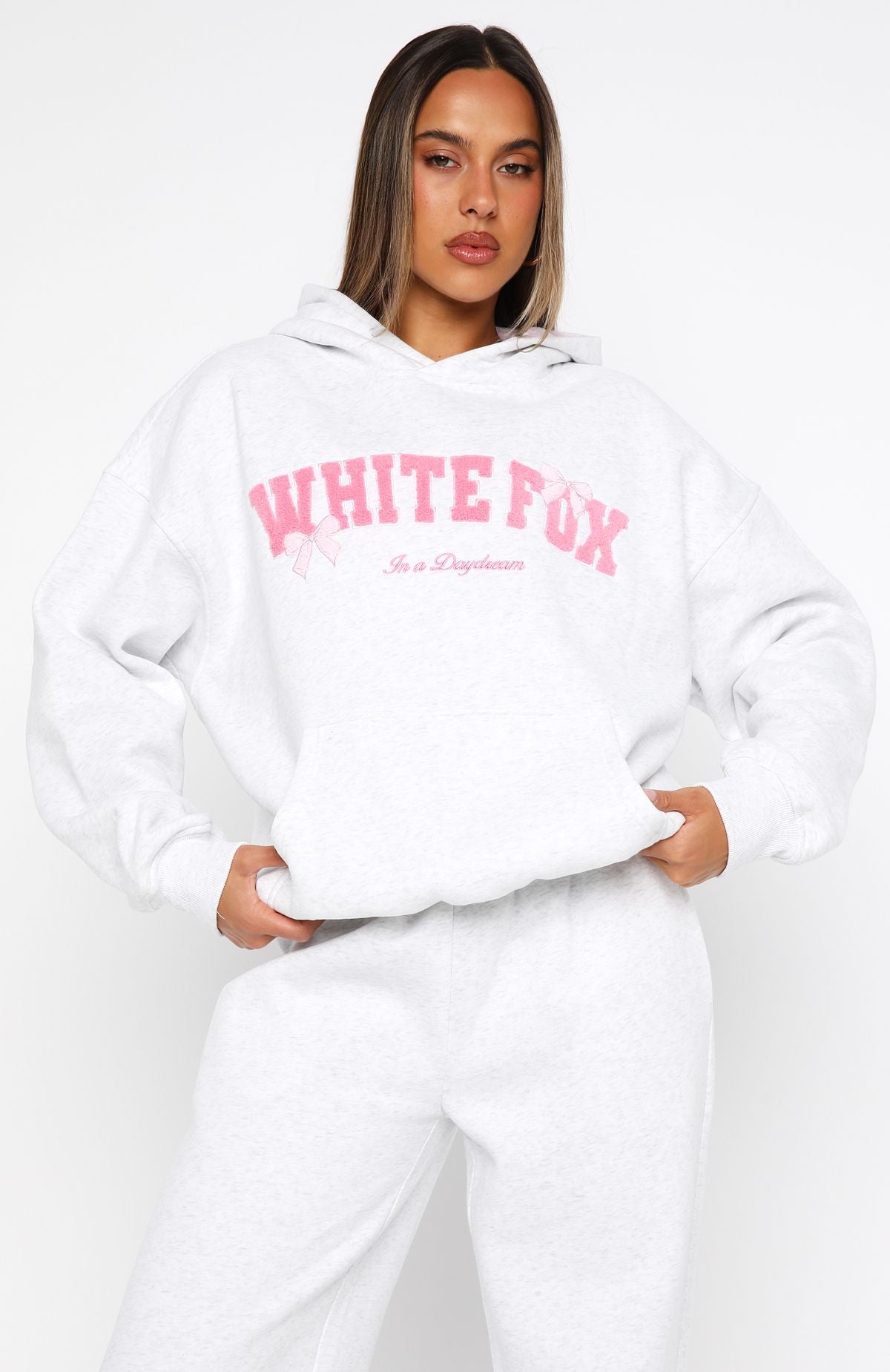 Daydreamers Madeline Oversized Hoodie Grey Marle