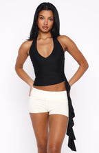 Sunset Soiree Halter Top Black