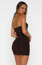 Something Different Mini Dress Chocolate