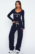 Found You Out Long Sleeve Top Navy