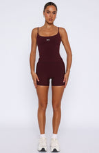 Keep Up High Waisted Shorts 4 Merlot