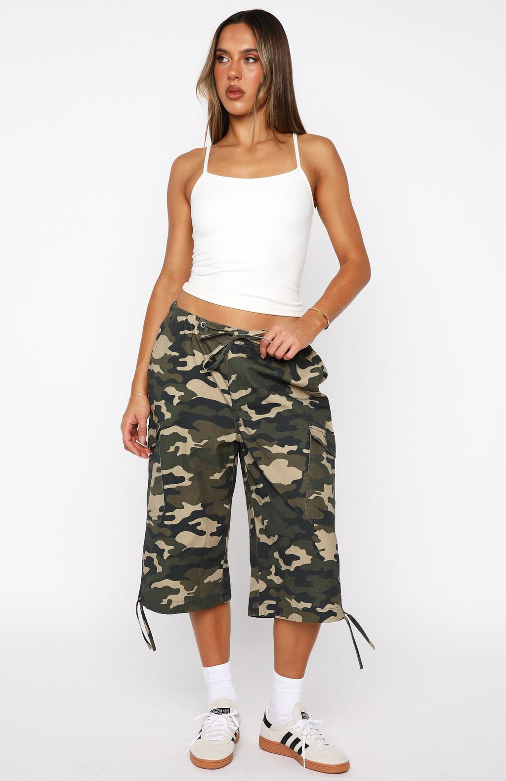 Hidden Waterfalls Cargo Shorts Camo Print