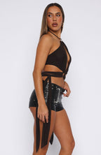 Loud Vibes Halter Top Chocolate