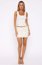 Sinful Embrace Rib Tank White