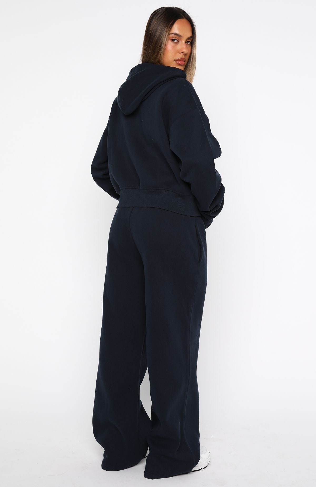 Daydreamers Madeline Wide Leg Sweatpants Navy