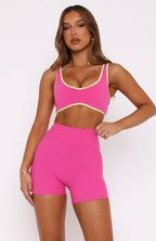 Keep Up High Waisted Shorts 4 Bubblegum