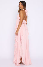 Coral Sands Mesh Maxi Dress Pink