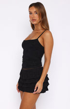 Can't Handle Me Beaded Tank Top Black