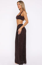 Secret Kisses Embellished Maxi Skirt Chocolate