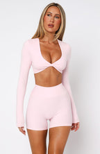 Keep Up High Waisted Shorts 4 Ballet Pink