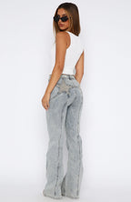 Zoe High Rise Bootleg Jeans Light Blue Acid