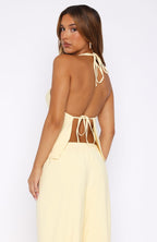 Way She Walks Halter Top Butter