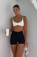 Keep Up High Waisted Shorts 4 Black