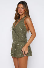 Island Radiance Mini Dress Olive