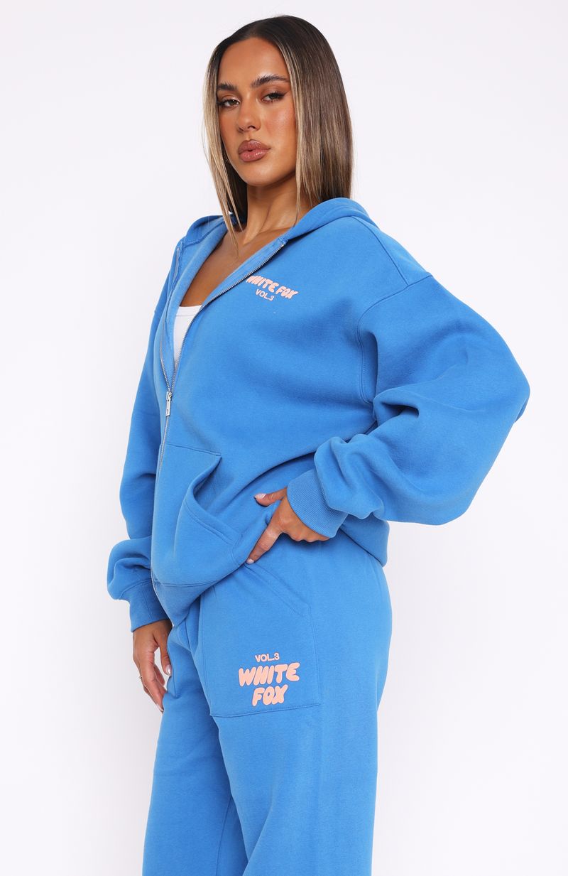Offstage Zip Front Hoodie Azure