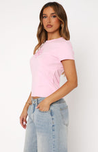 New Moment Relaxed Baby Tee Pink