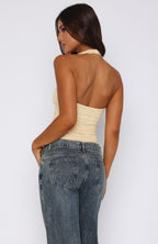 Topic Of Conversation Halter Top Honey